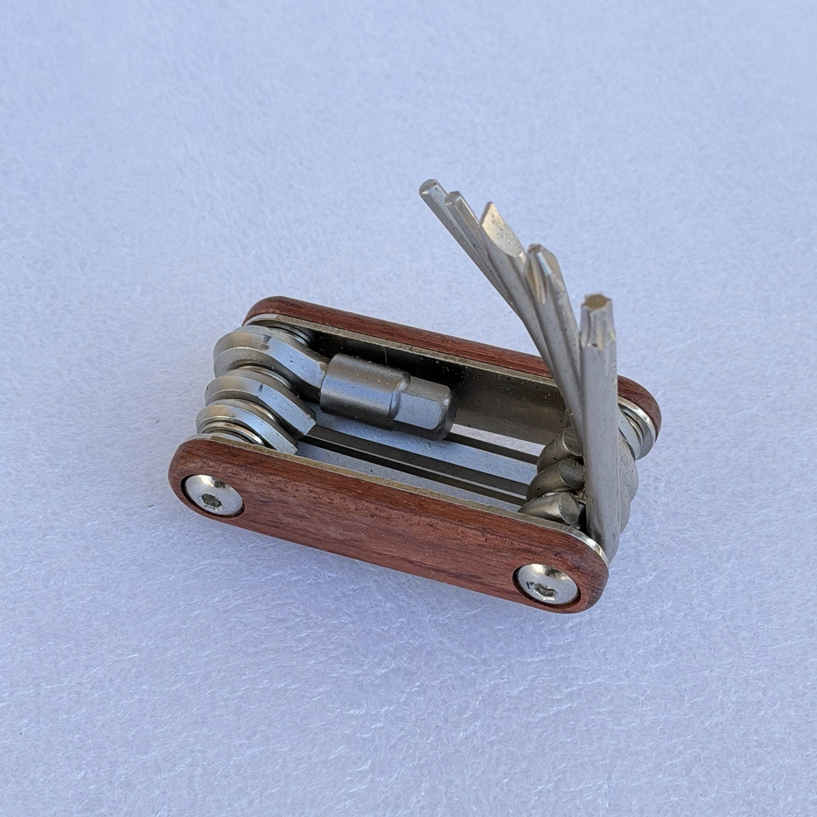 GE Aerospace Wood Engraved Multitool Metric: Allen, Torx, Screwdriver Bits Set