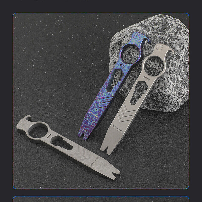 New EDC Titanium Alloy Tactical Crowbar Multi Tool Outdoor Pry Bar Opener Wrench