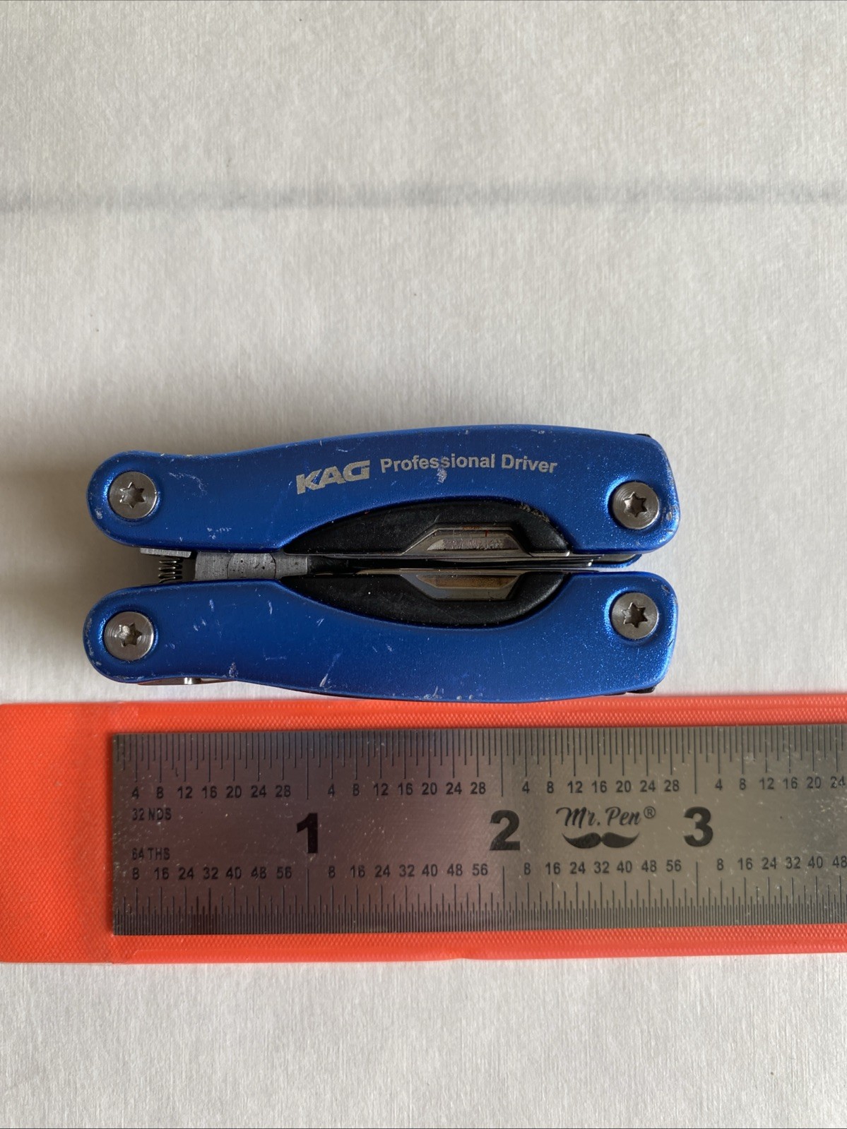 Lot of 4 Blue KAG & Unbranded Mini Multitools Knife Folding Pliers Camp Hike