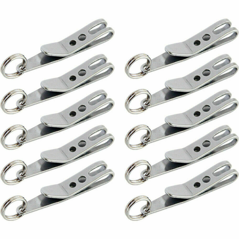 10PCS Mini Edc Gear Pocket Suspension Clip Hanger Tool Key Ring Keychain New