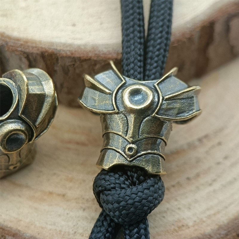 Armors Cuirass Shape Lanyard Beads Paracord Beads Brass Charm Beads Enduring