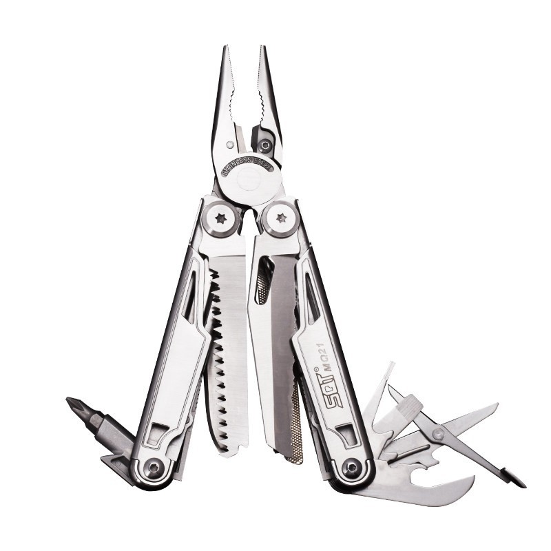 MQ21 Folding Multi Tool Pliers with Blade Screwdriver EDC Car Emergency Tool
