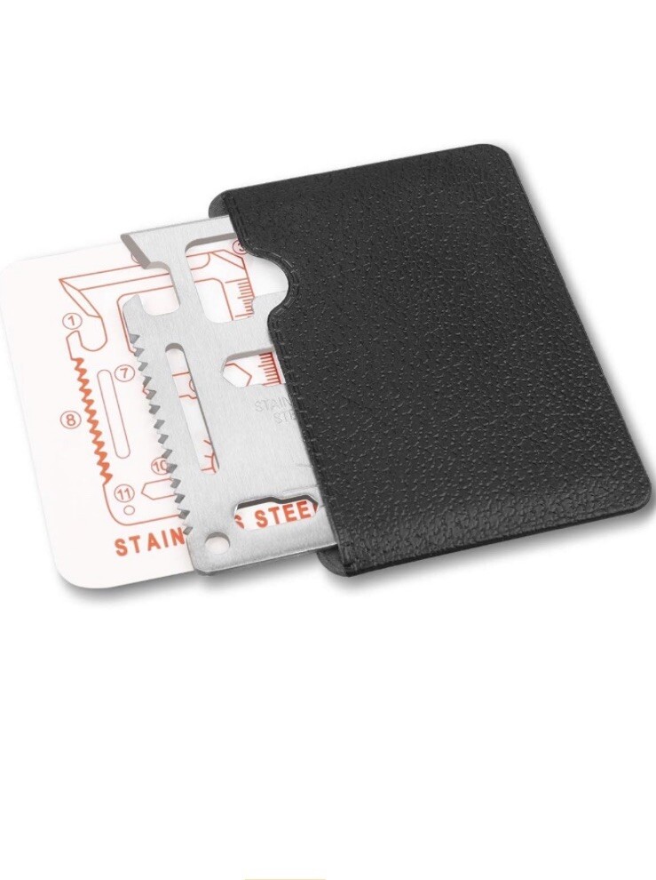 Lot of 3 Survival Multi Tools Credit Card Pocket Tool Camping Hiking Key 11 in 1