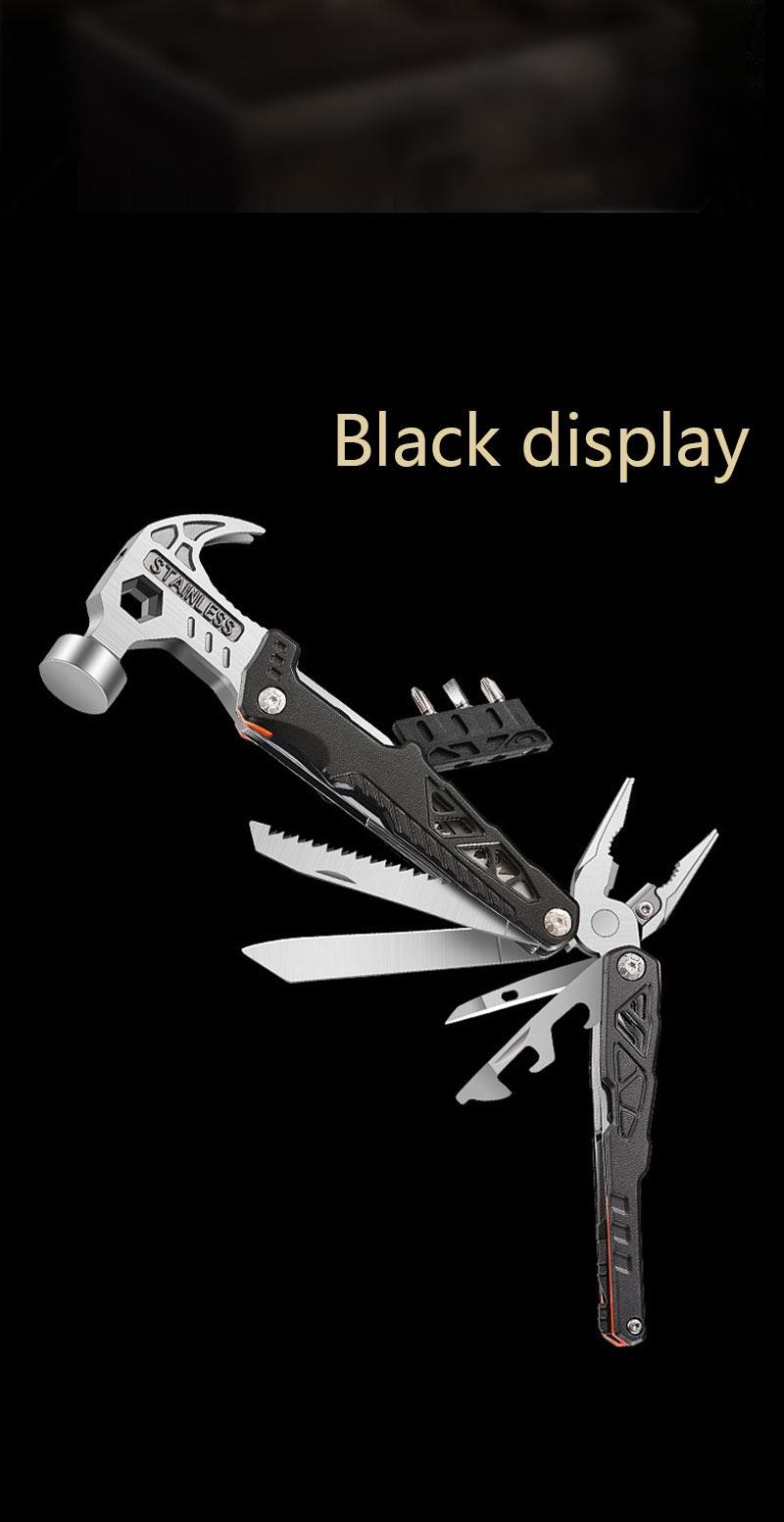 Outdoor Multifunction Hammer Pliers Knife Camping Emergency Survival Tool