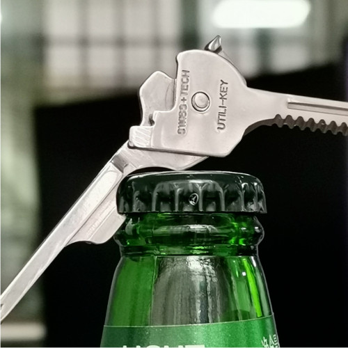 New 6 In 1 Mini Multifunction Foldable Knife Key Swiss Screwdriver Bottle Opener