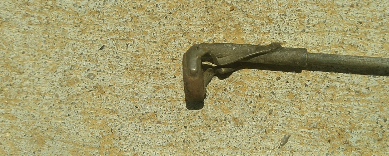 Vintage Steel Rod Has Tag Cant Make Out Name