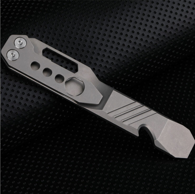 TC4 Titanium Alloy Pocket Pry Bar Pendant Crowbar Opener keychain Multi EDC Tool