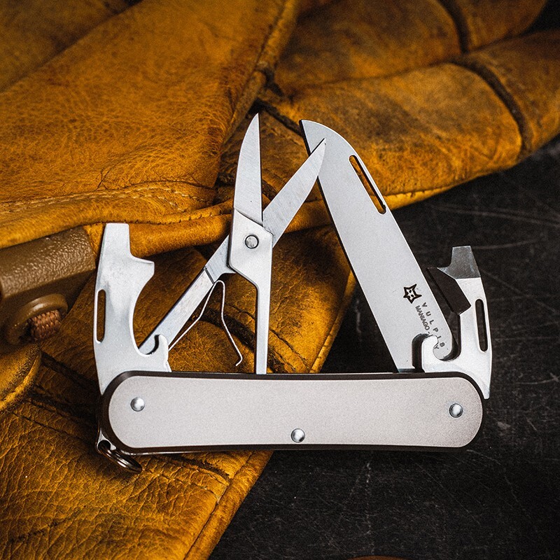 Fox Knives Vulpis 4-in-1 Multitool Pocket Knife Folding Pocket Survival Tools