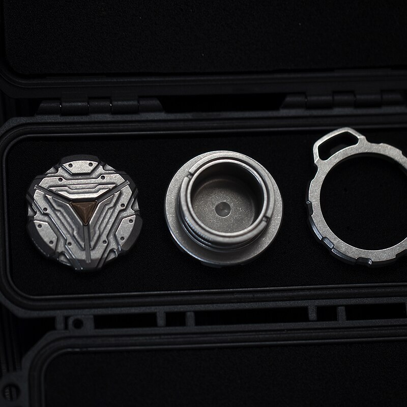 EDC Titanium Alloy Pendant Waterproof Case Portable Medicine Box Capsule Tools