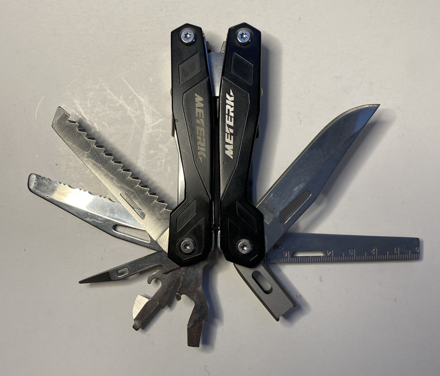 Meterk Folding Multi Tool w/ Nylon Sheath & Bit Set