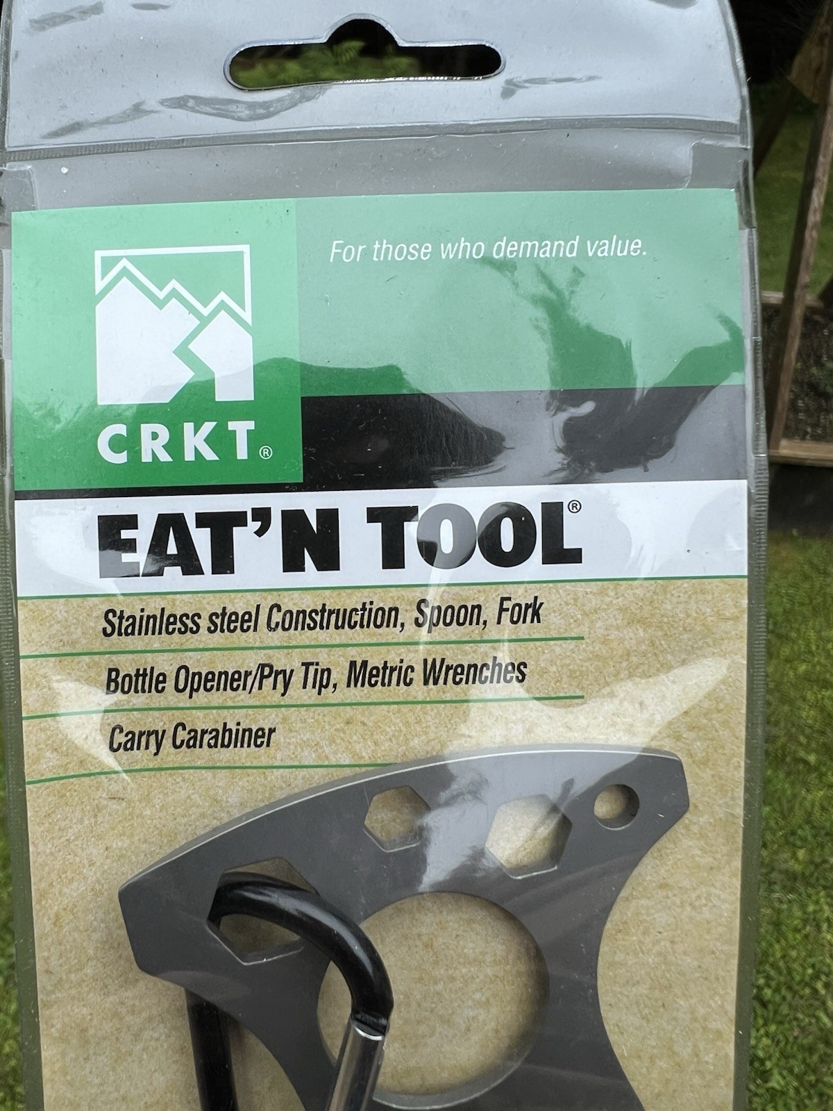 Brand New CRKT Eat’N Tool Stainless Steel Bottle Opener Fork Wrench Hiking Camp