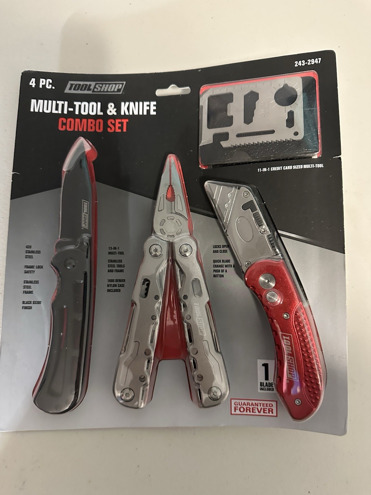 Multi-Tool & Knife Combo Set With Case