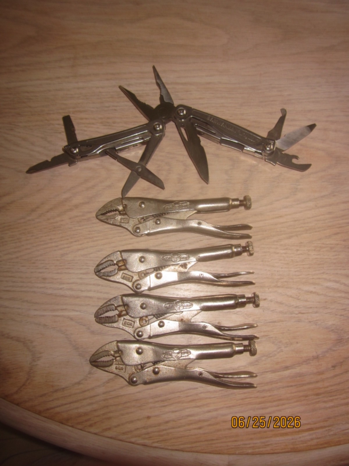 4 A+ USED USA MADE 5 WR (SMALL SIZE) VISE GRIPS & LEATHERMAN WINGMAN MULTI PLIER