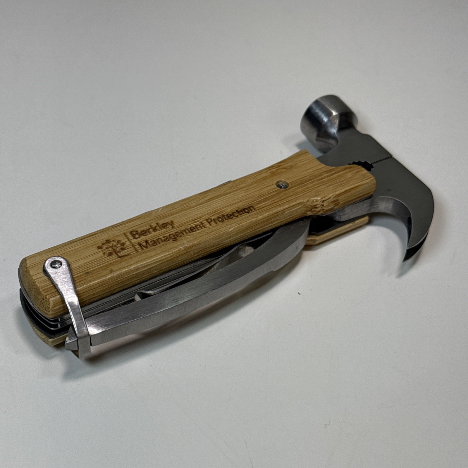 Wood and Stainless Hammer Tool 12-IN 1 Multi Tool Wood Handle