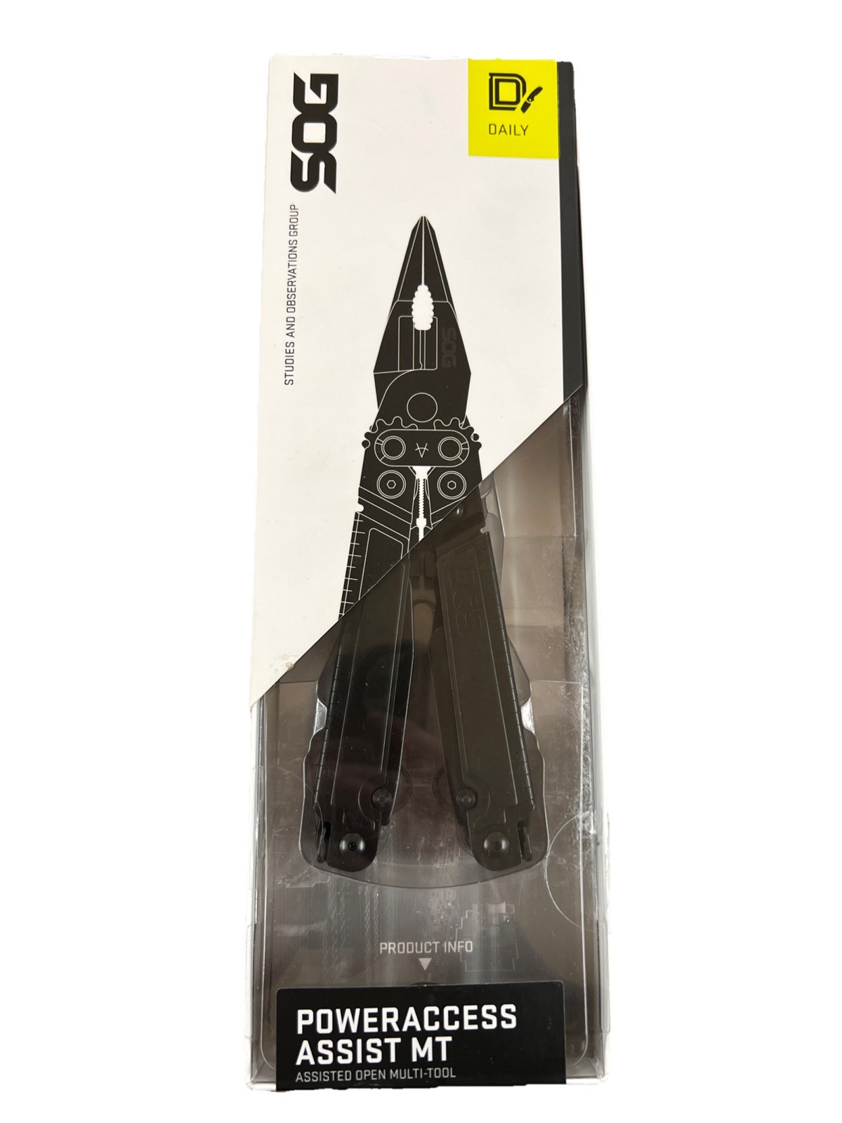 SOG PowerAccess Assist 6.88″ Black Stainless Steel Multi Tool PA3002CP – NEW