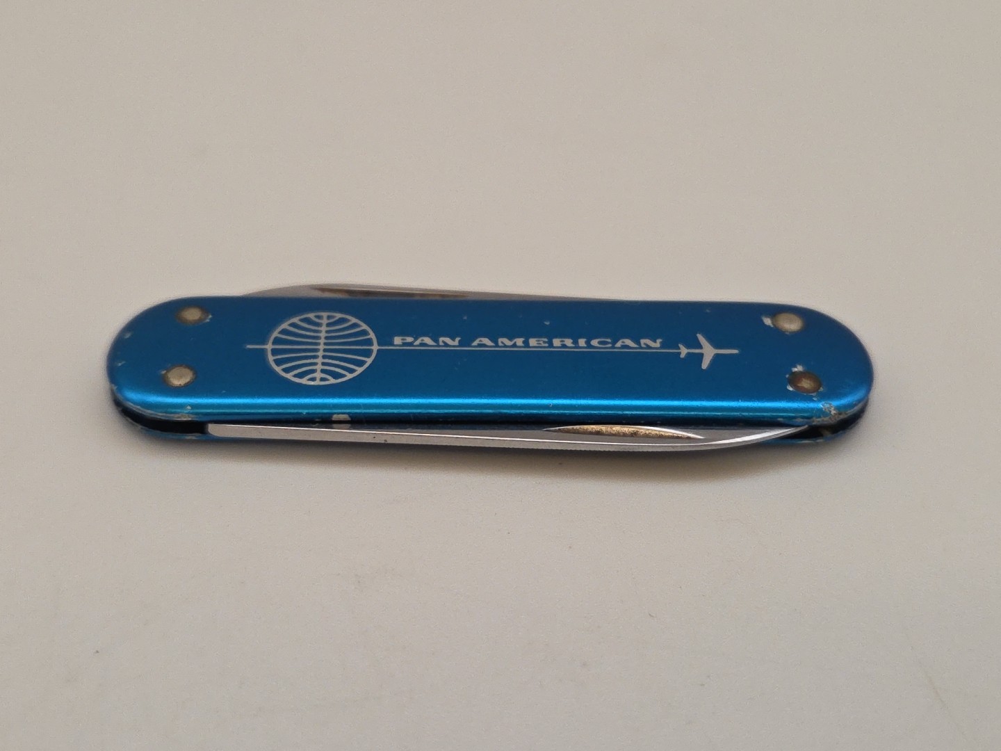Pan American Airline Victorinox Blue Pocket Pal Folding Knife 2 SS Blades