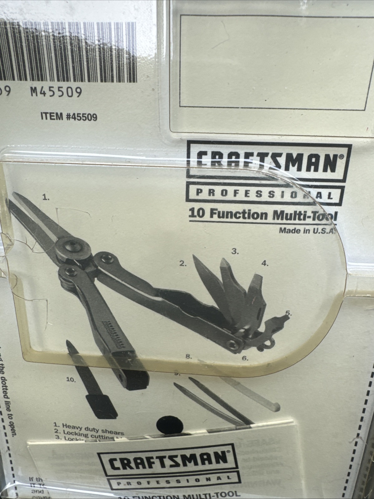 Sears Craftsman Usa Nos 45509 Professional 10 Function Multitool Retired Rare