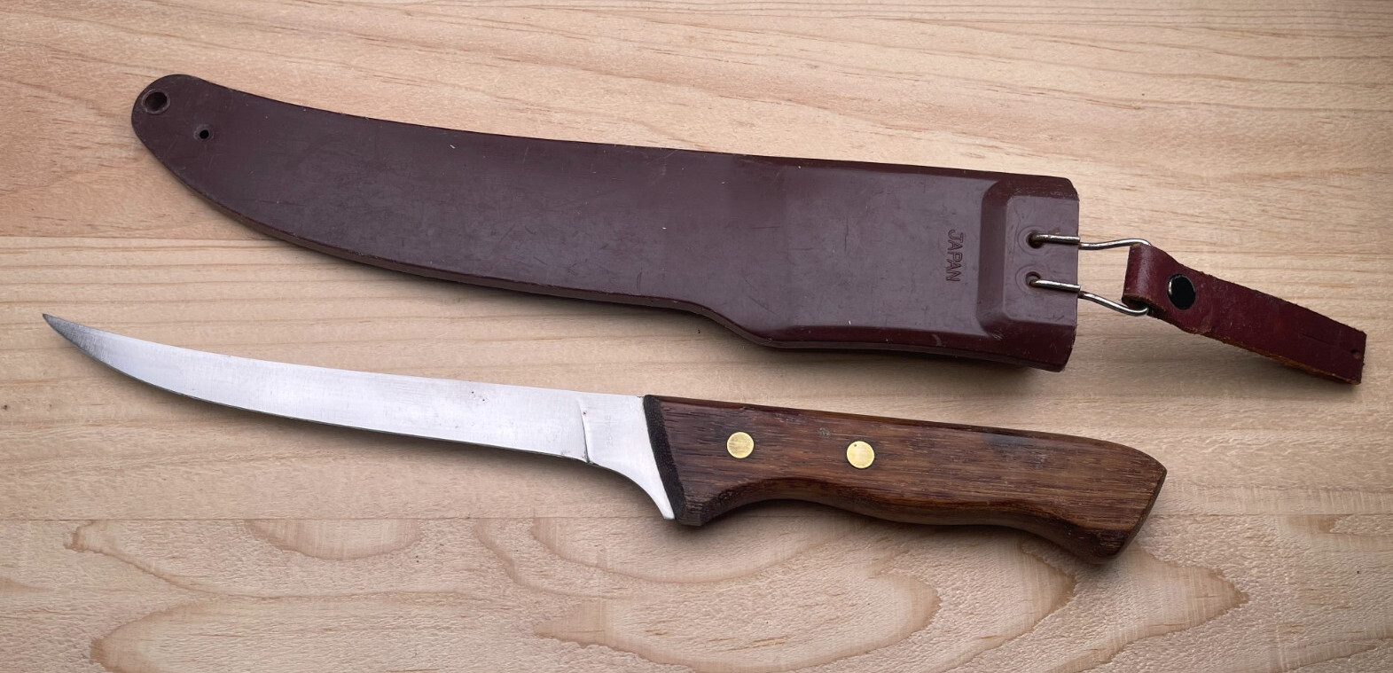 Edge Mark 440-A Explorer Fisherman 25-346 Knife w/Original Sheath Japan