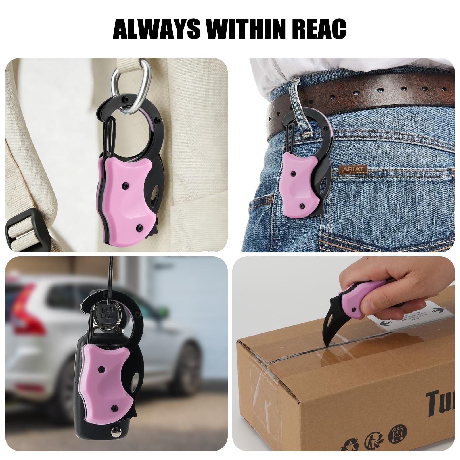 Keychain Tool – Mini Box Cutter, Compact EDC & Package Opener for Women, Mult…