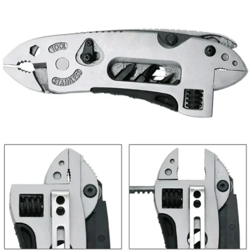 Adjustable Multi-Tool Knife EDC Gear Set Wrench, Screwdriver, Pliers Pocket Tool