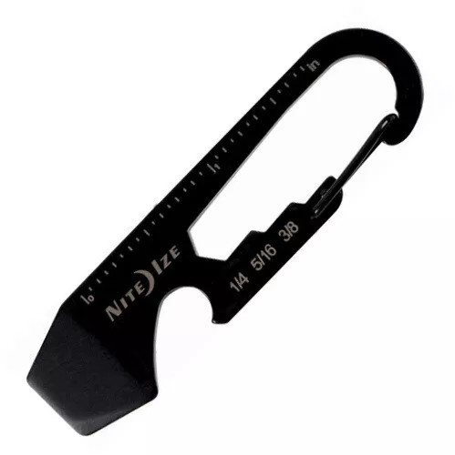 Nite Ize DoohicKey Stainless Steel 6 In 1 Multi Key Tool, Black, Free Shipping.