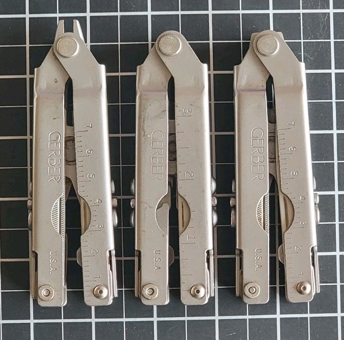 Vintage Gerber Multi-Tools (3x) – Needle Nose, Standard, Snub Nose Pliers