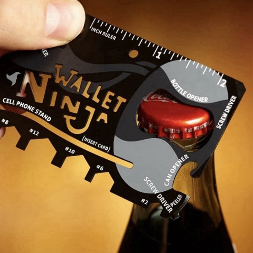 Original Wallet Ninja 18-in-1 Credit Card Multi-tool – Pocket EDC Tool Card! New