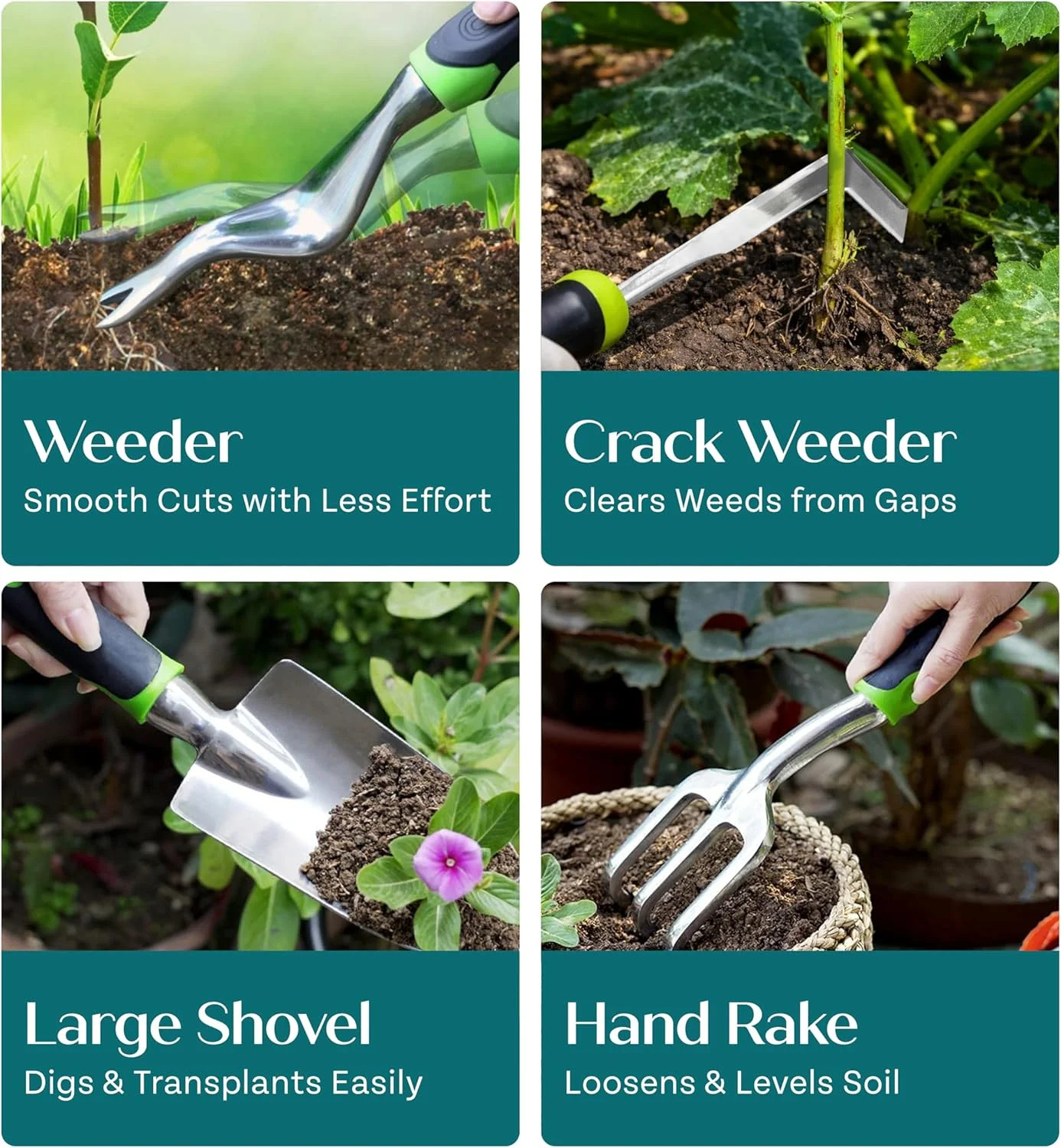 Heavy Duty Gardening Tools – Gardening Gifts for Women, Men, Mom, Dad – Durable,