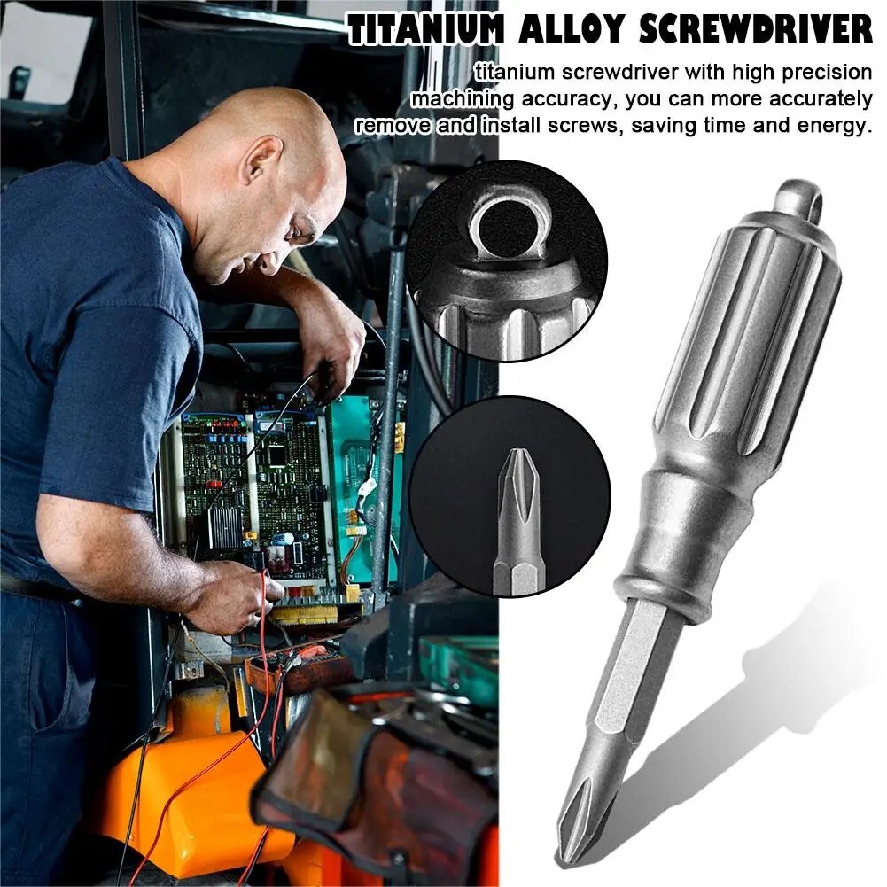 Edc Mini Titanium S2 Steel Screwdriver Portable Keychain Outdoor Pocket Tool