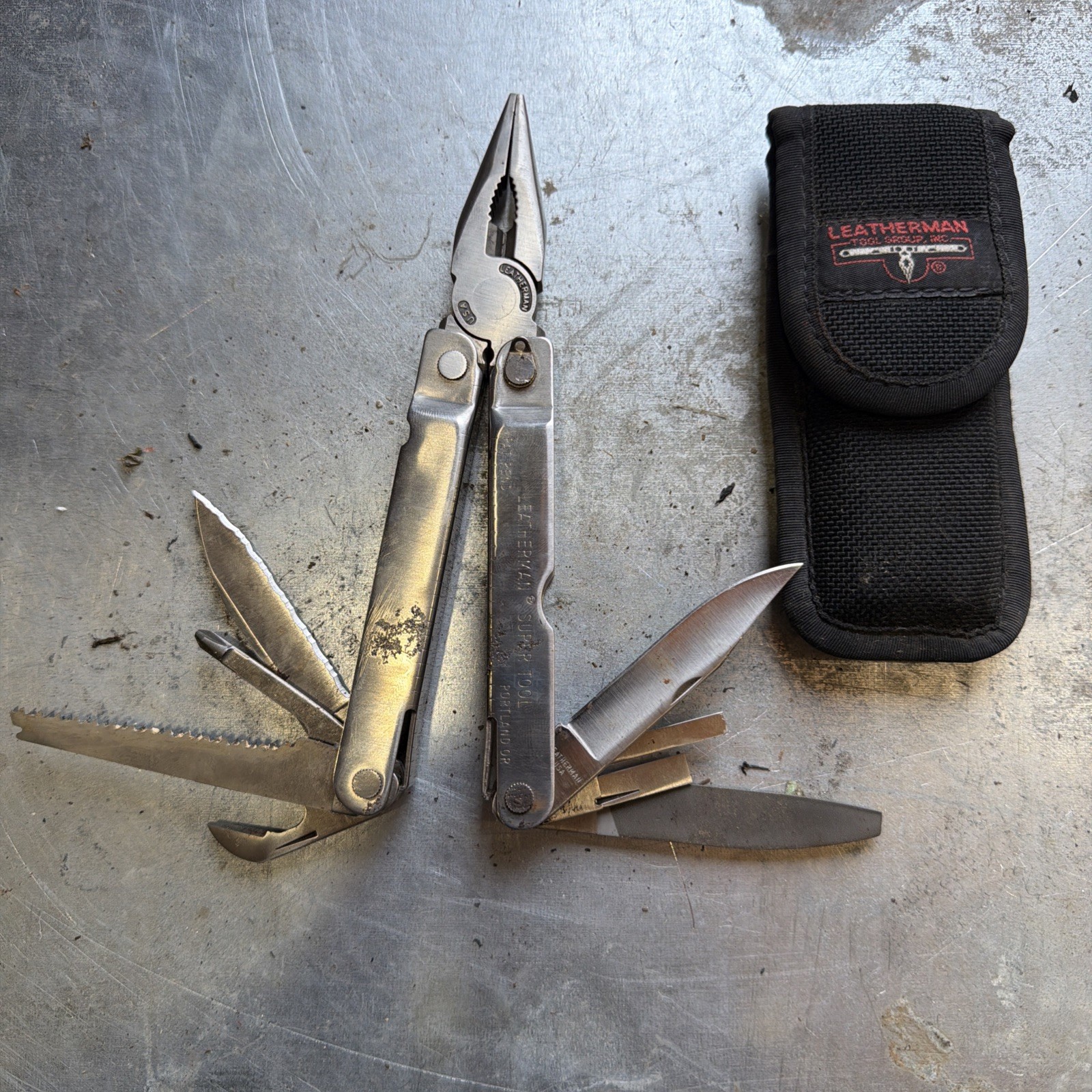 Leatherman Super Tool Vintage Multi-Tool with Sheath Portland OR USA