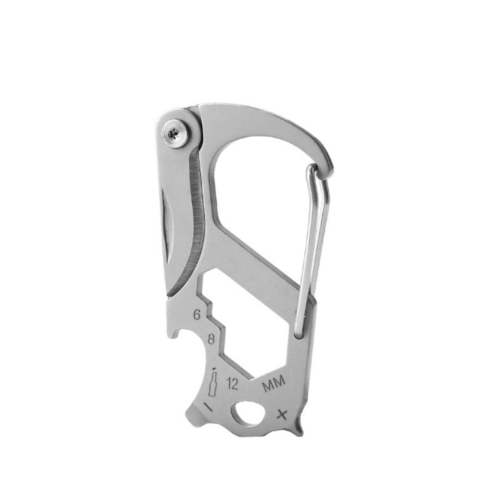 Multifunctional EDC folding knife, mini hiking clip-on keychain, portable tool