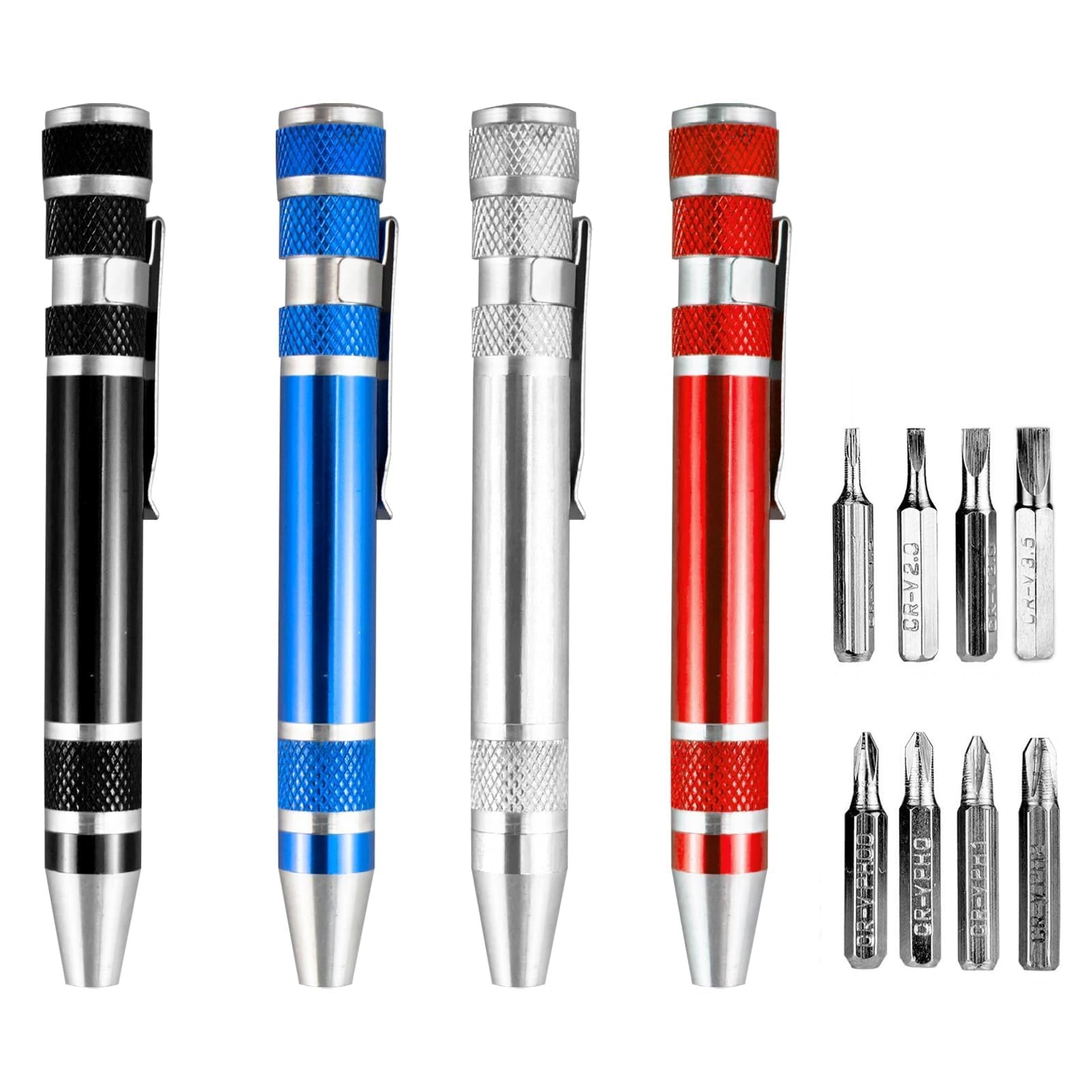 4 PCS 8 In 1 Multitool Pen Screwdriver Mini Set Handy Tool, Magnetic Portable…
