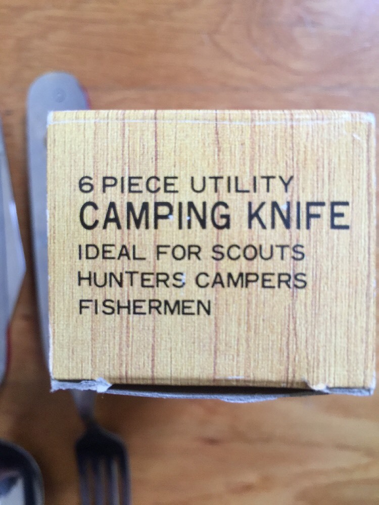COME-A-PART STAINLESS STEEL CAMPING KNIFE 6 PIECE UTILITY MADE IN JAPAN
