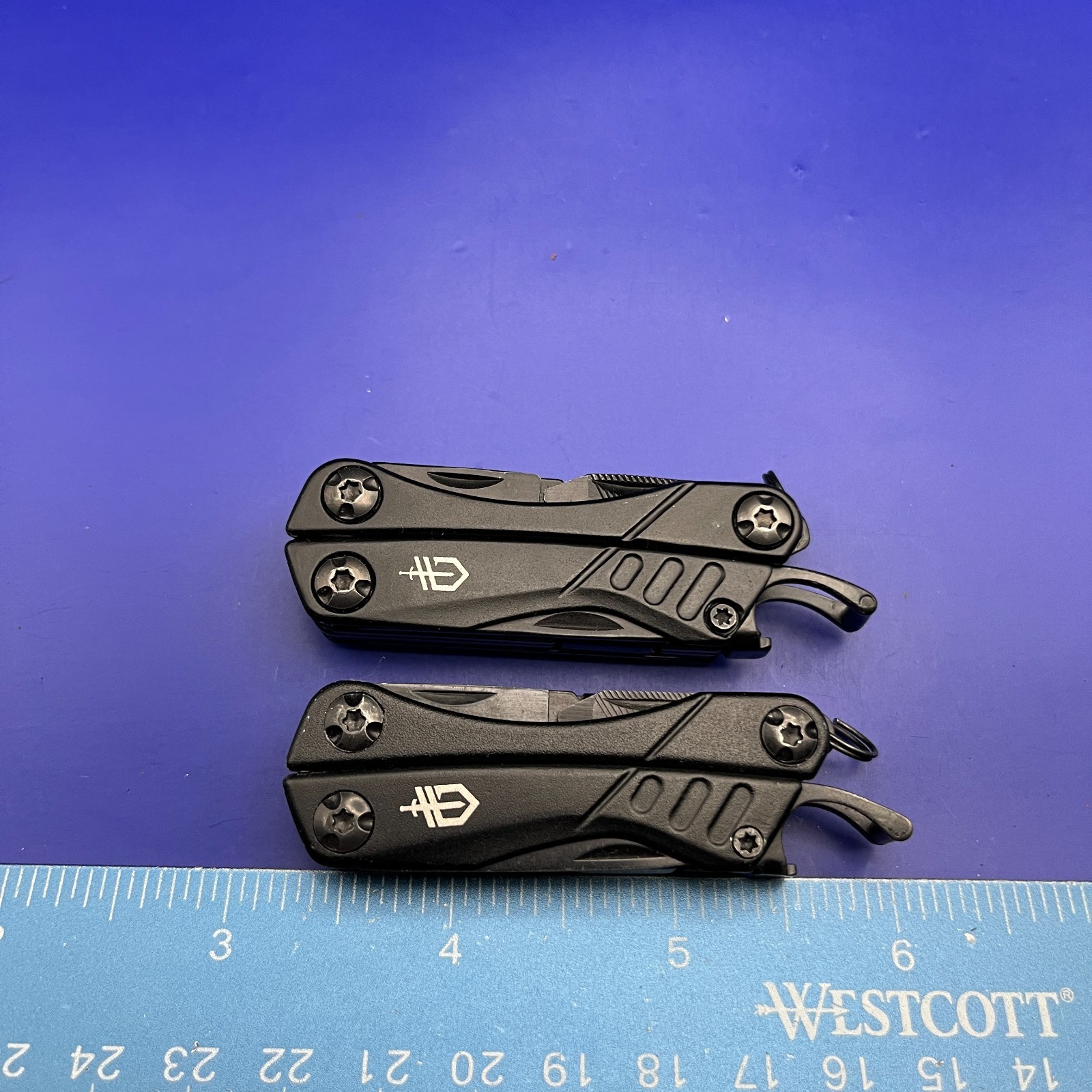 Lot of 2 Gerber Dime Multi-Tools Small Keychain Pliers Knife File Scissors