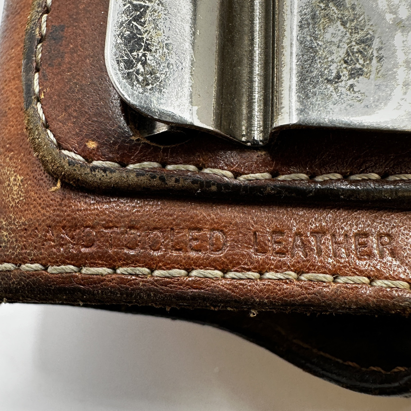 Rare Leather Sheath Handmade With Turquoise & Lots Of detail
