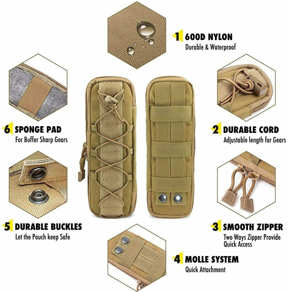 Military Molle Pouch Tactical Knife Pouches Small Waist Bag EDC Tool Hunting Bag