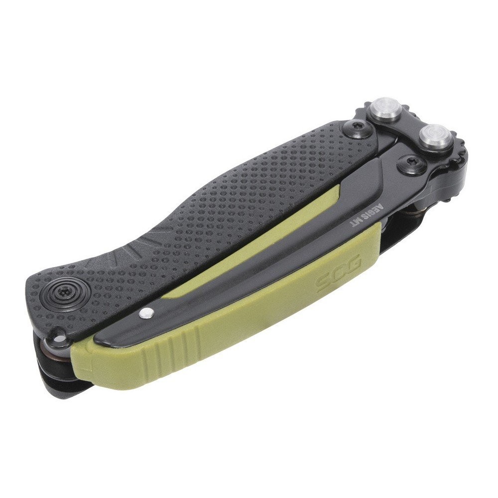 SOG Aegis Multi-Tool CRYO 440 Steel Blade Black-Moss GRN Handles – 29-41-03-41