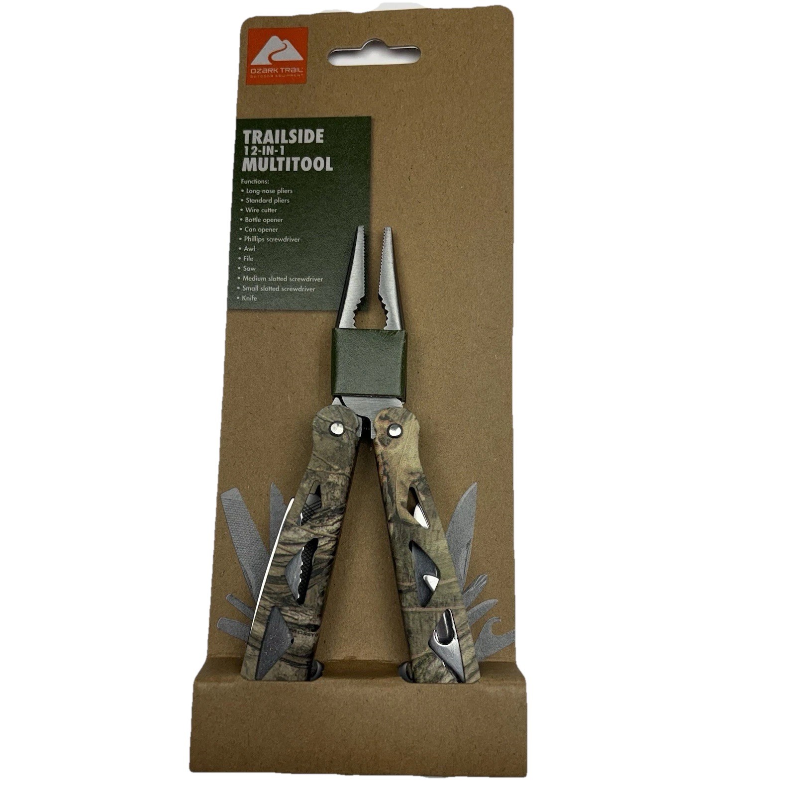 Ozark Trail Trailside 12-in-1 MultiTool Camo Finish 6122