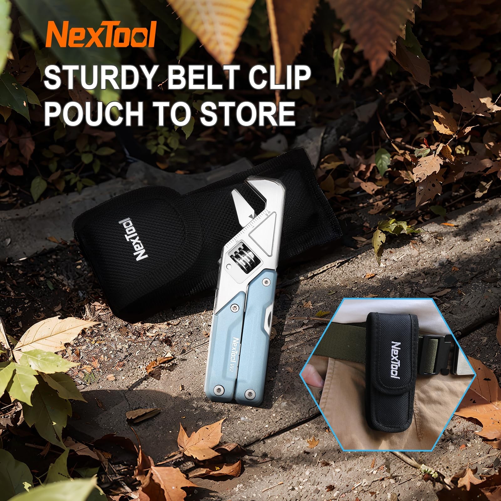 W2, 8 in 1 Multi Tool with Adjustable Wrench, Multitool Pliers, Pocket Knife,…