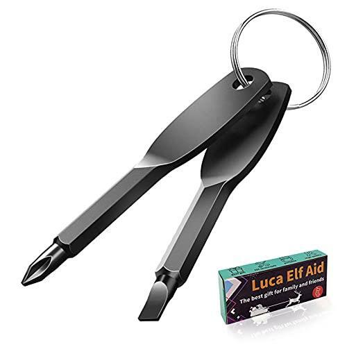 Portable Keychain Screwdriver Mens Stocking Stuffers Adult Christmas Gifts,Multi