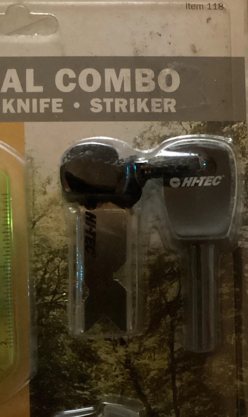 Hi-Tec Survival Combo Kit – Compass/Knife/Striker Item #118 NIB Inspired By Life