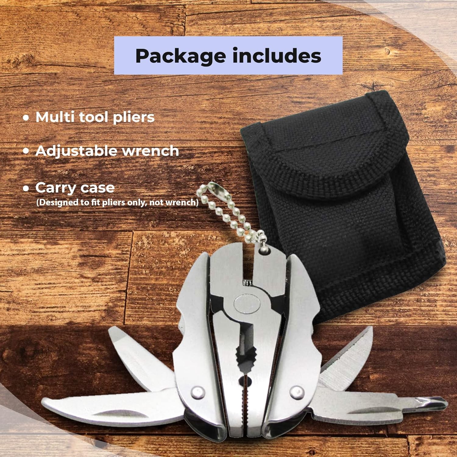Multifunctional Stainless Steel Pliers & Mini Wrench Tool Set – Compact 5-in-1