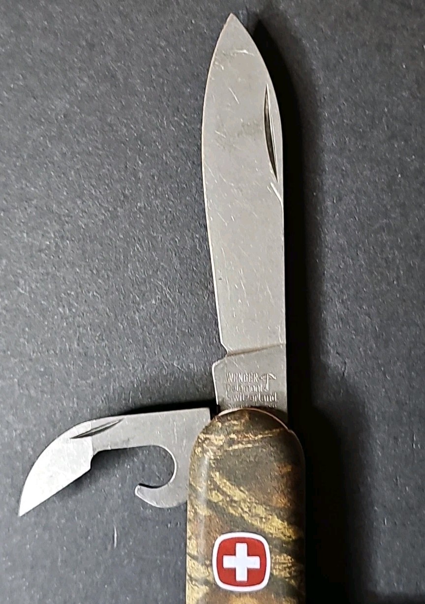 Wenger Highlander Swiss Army Knife Timber Camo 16170 85mm Multi Tool Switzerland