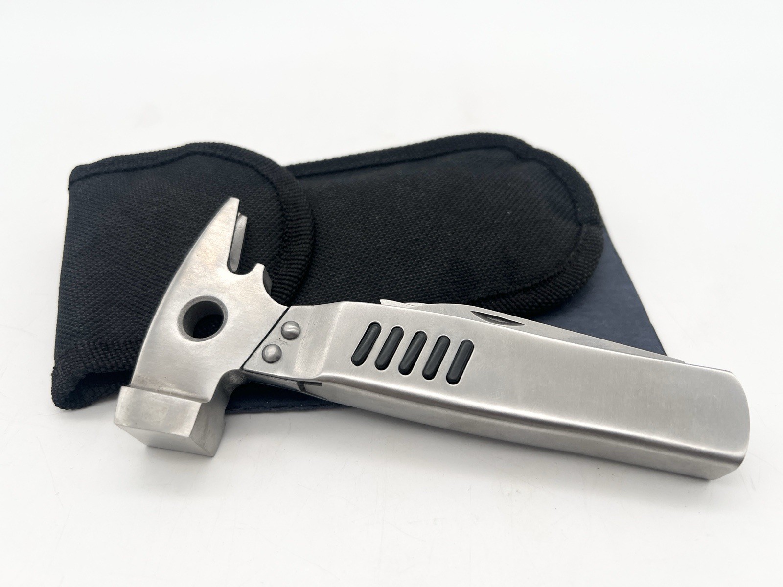 Stainless Steel Hatchet Multi Tool Axe Hammer Knife Saw Wrench Nylon Sheath
