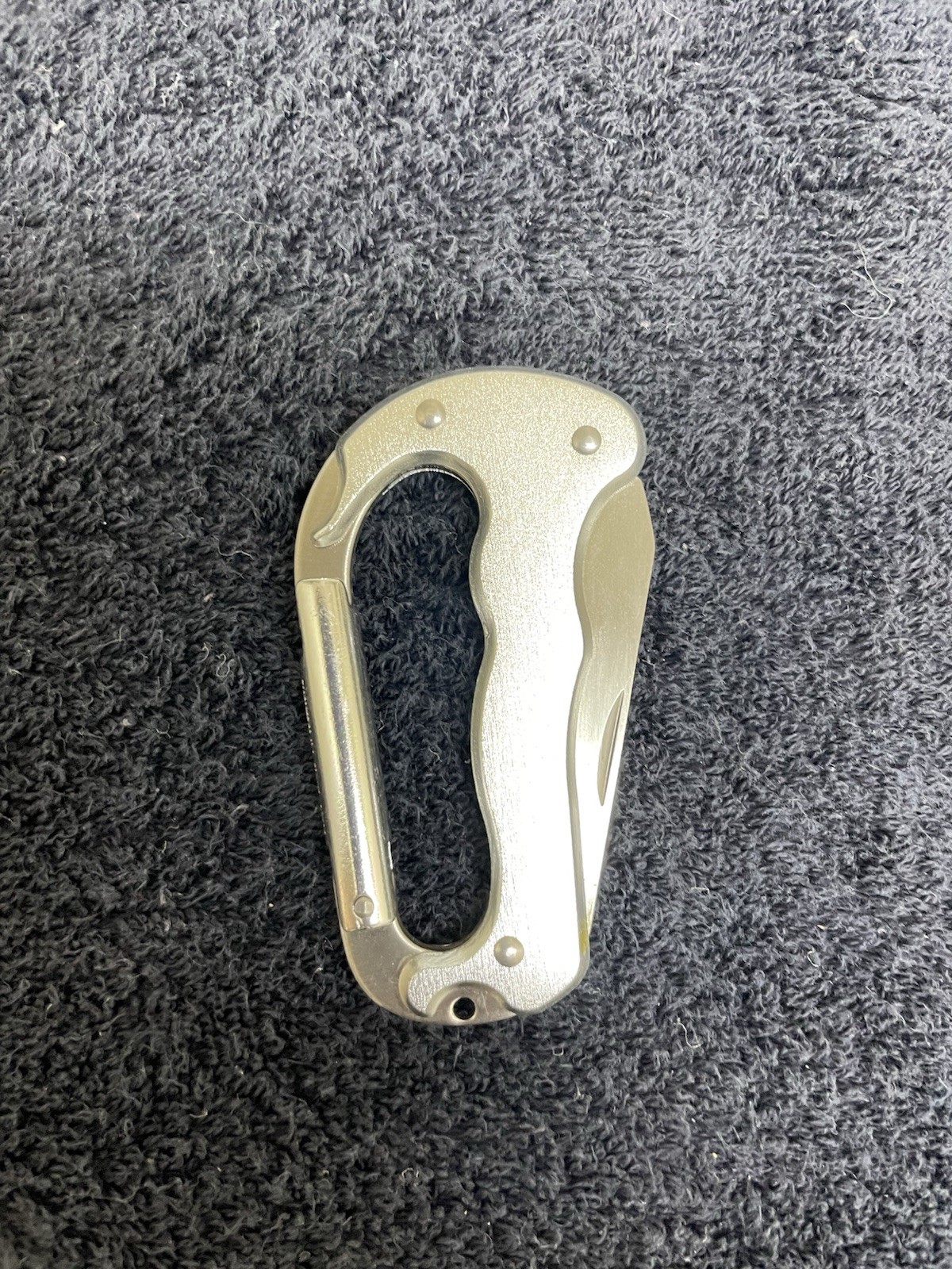 Scuba Diving Silver Stainless Steel Carabiner Multi-Tool with Knife and Saw