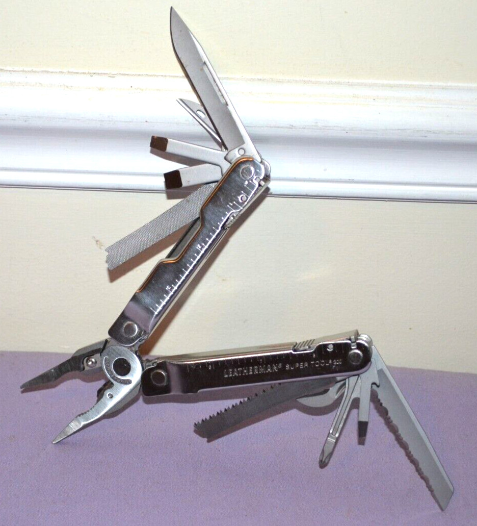 OEM Leatherman Super Tool 300 Multi-Tool Knife, Pliers, Other Tools – Great Cond