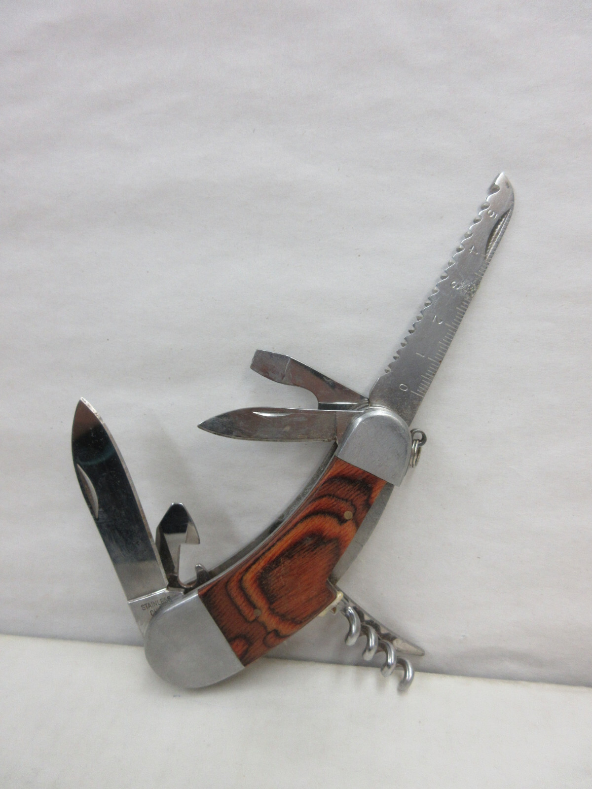 Unbranded 7 Piece Multi-Tool Stainless Steel 4 inch Pocket Camping Knife
