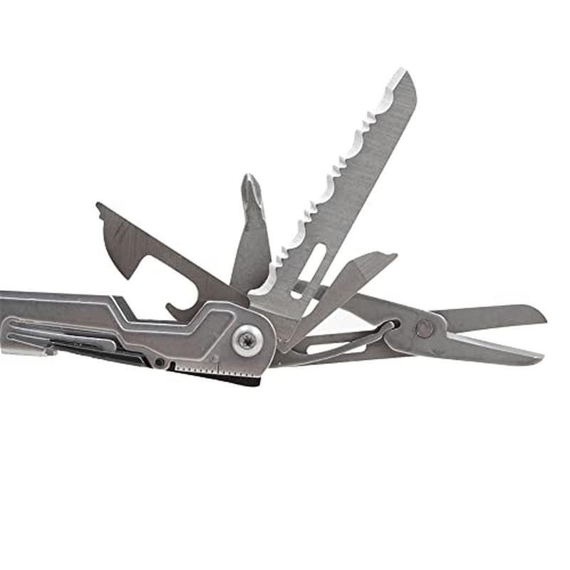 18 In 1 Compact Stainless Steel Multi-Tool Lightweight Pliers Pocket Knife New