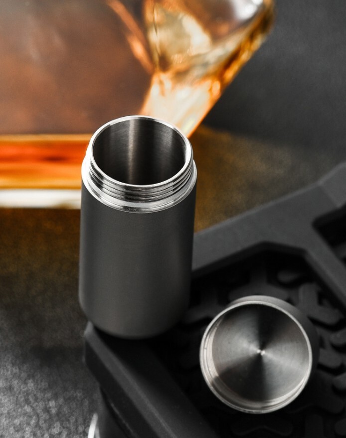 Titanium Waterproof Pill Holder Case Organizer Container Portable Keychain EDC