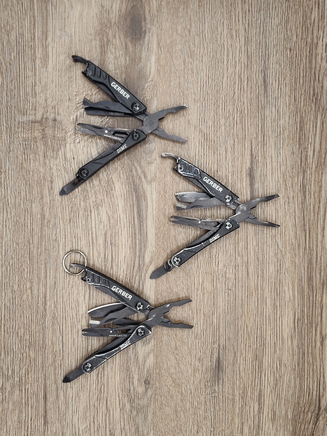 Lot G 3 Gerber Dime Mini Multi-Tool Knife Pliers Scissors Driver